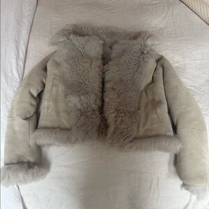 Vintage double sided shearling jacket